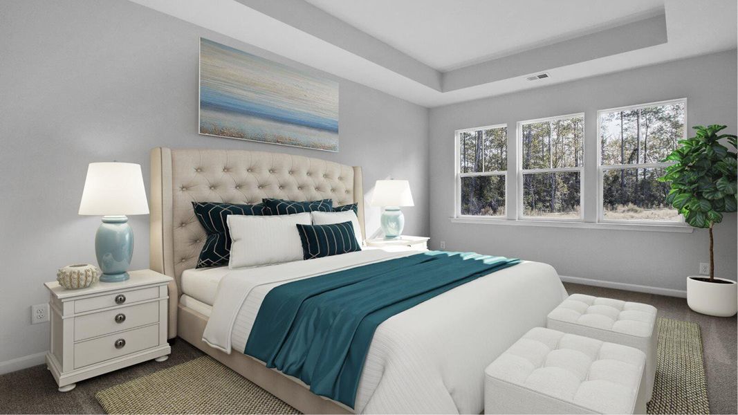 Furnished interior view inside a new home in Sweetgrass at Summers Corner, Summerville (Image 10). Furnished interior view inside a new home in Sweetgrass at Summers Corner, Summerville (Image 10).