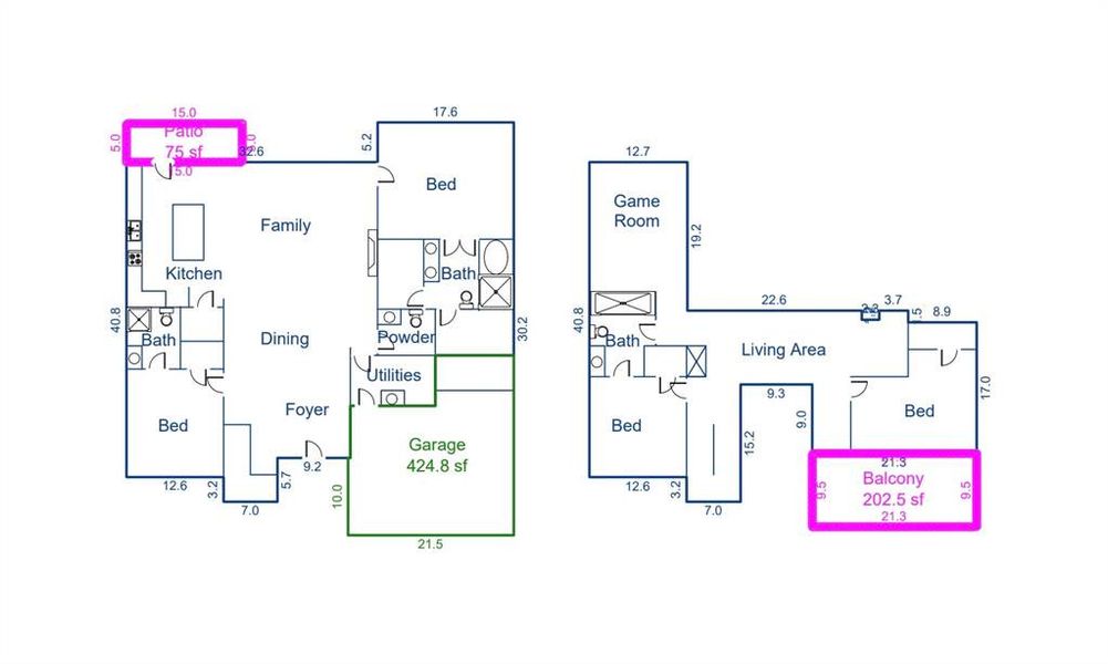2D floor plan layout of this home in , Dallas, TX (Image 5).