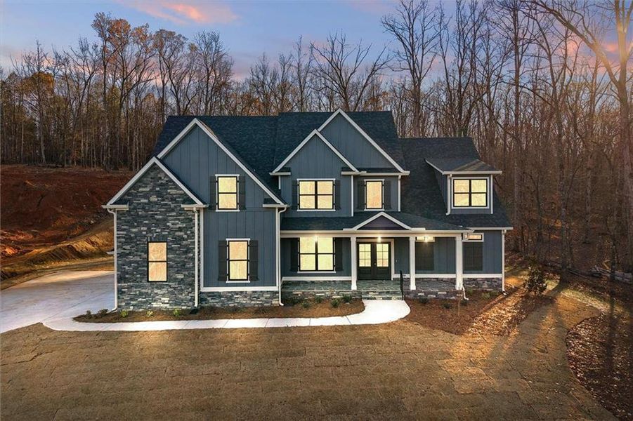 Front exterior of a new home in , Carrollton, GA, highlighting curb appeal (Image 29).