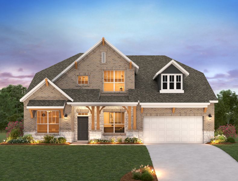 Representative exterior photo of a completed home built from the Hathaway by Ashton Woods in The Trails at Carmel 70s, Pflugerville, TX (Image 23). Representative exterior photo of a completed home built from the Hathaway by Ashton Woods in The Trails at Carmel 70s, Pflugerville, TX (Image 23).