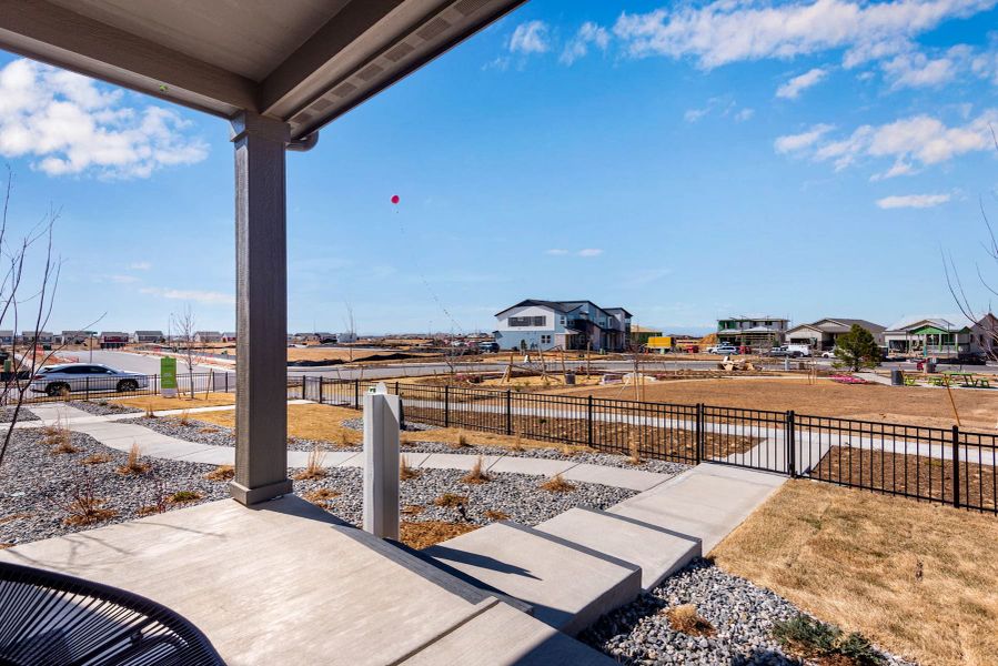 Representative exterior details of a home built from the 2803 by Tri Pointe Homes in Painted Prairie, Aurora (Image 28).