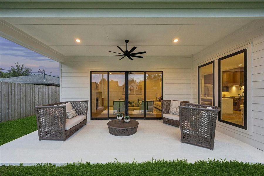 Exterior details and patio area of a home in , Houston (Image 25).