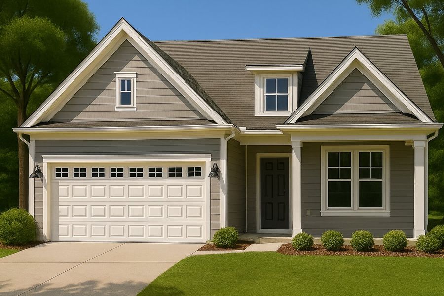 Representative exterior photo of a completed home built from the Wesley by Acrew Homes in Country Club Creek, Ayden, NC (Image 1).