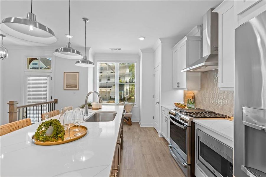 Furnished interior view inside a new home in Palisades Townhomes, Cumming (Image 4).