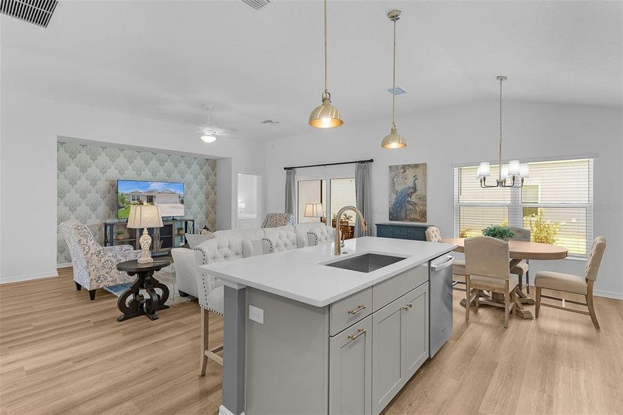 Furnished interior view inside a new home in , The Villages (Image 6).