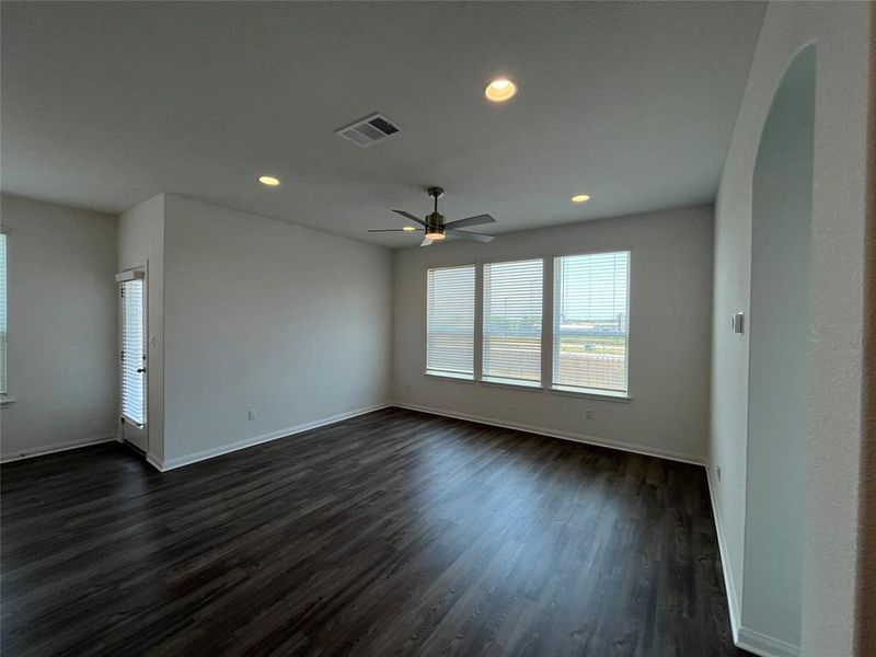 For demonstration purposes only. Same floorplan as 5331 Bruno. Family room