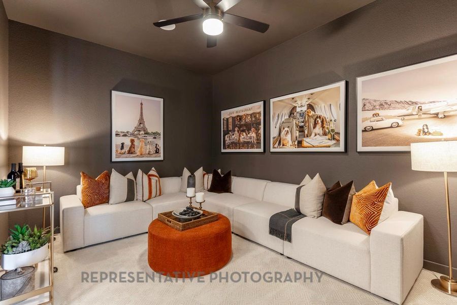 Furnished interior view inside a new home in Meridiana: 65ft. lots, Manvel (Image 5). Furnished interior view inside a new home in Meridiana: 65ft. lots, Manvel (Image 5).