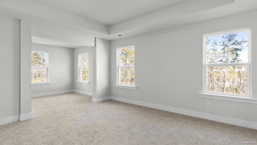 Representative unfurnished interior of a home built from the Harbor Oak by D.R. Horton in The Grove at Blake Farm, Wilmington (Image 40).