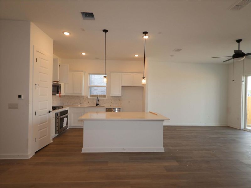 Furnished interior view inside a new home in Cedar Brook, Leander (Image 5). Furnished interior view inside a new home in Cedar Brook, Leander (Image 5).