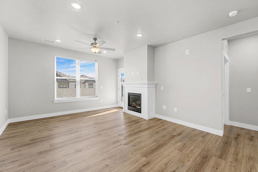 Representative unfurnished interior of a home built from the The Purdue by Landmark Homes in The Lakes at Centerra, Loveland (Image 11). Representative unfurnished interior of a home built from the The Purdue by Landmark Homes in The Lakes at Centerra, Loveland (Image 11).