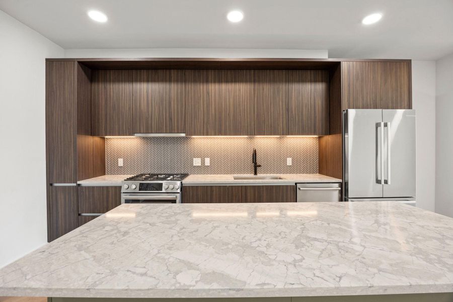 Furnished interior view inside a new home in One Oak, Austin (Image 5).