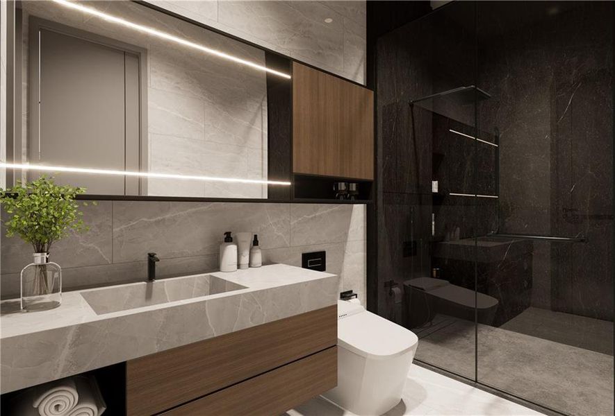 Furnished interior view inside a new home in , Atlanta (Image 26).