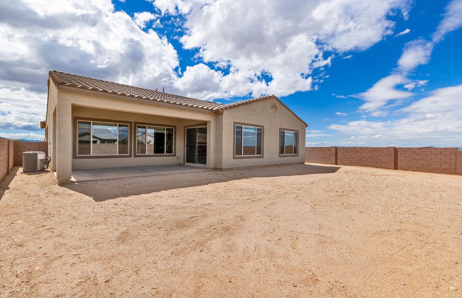 Exterior details and patio area of a home in Del Webb at Rocking K, Tucson (Image 17).