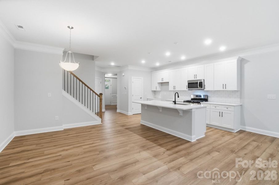 Family Room, Breakfast Area and Kitchen