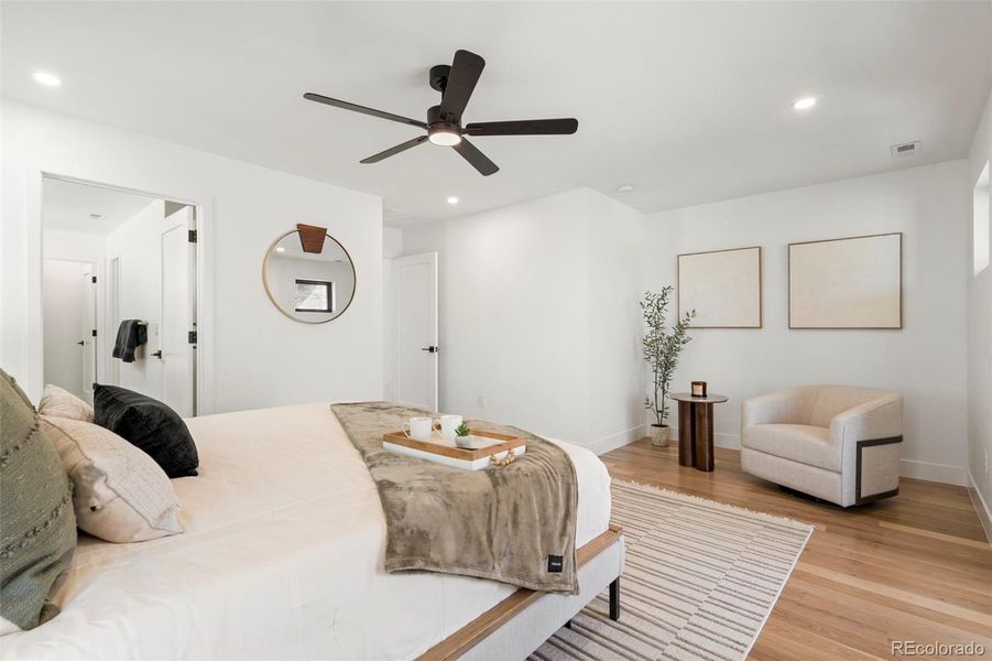 Primary suite with private balcony