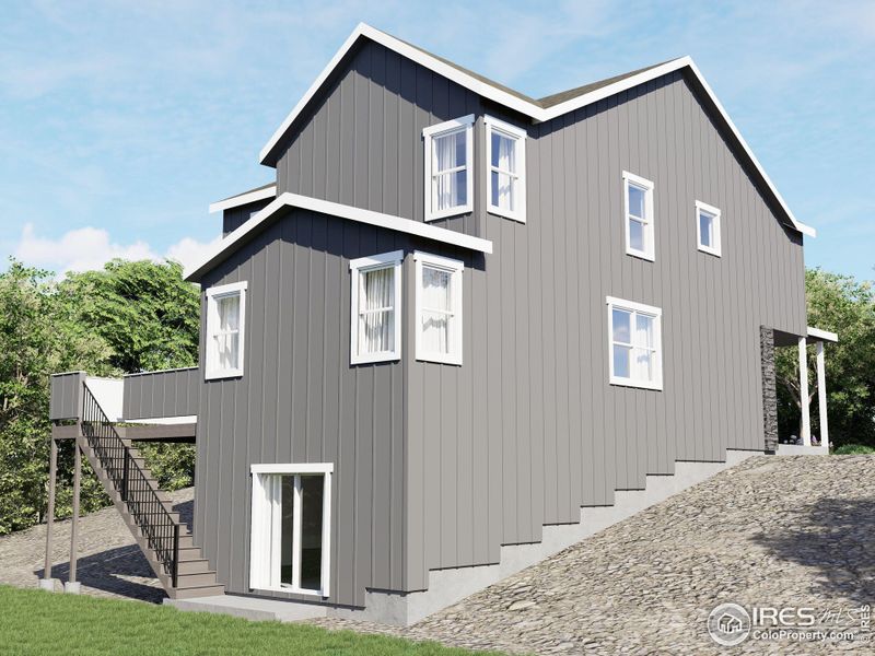 Front exterior of a new home in Wilson Commons, Loveland, CO, highlighting curb appeal (Image 2).