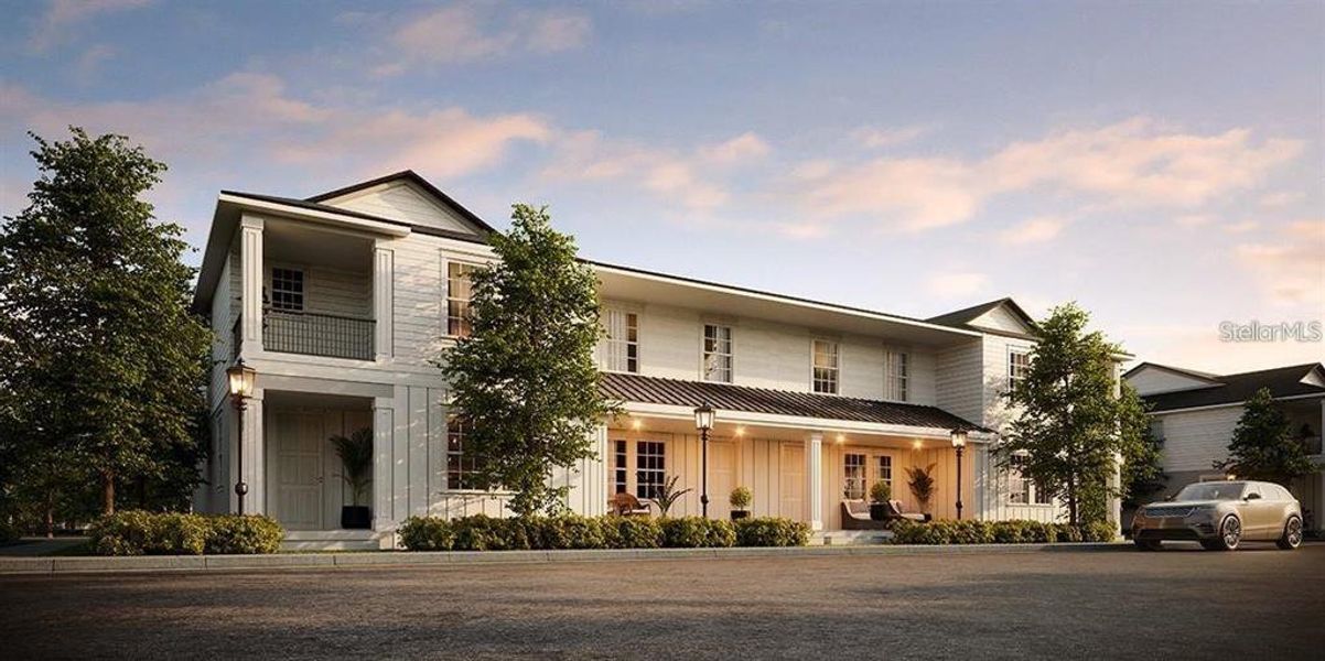 Front exterior of a new home in Lakeview Village Estates, Winter Garden, FL, highlighting curb appeal (Image 8). Front exterior of a new home in Lakeview Village Estates, Winter Garden, FL, highlighting curb appeal (Image 8).
