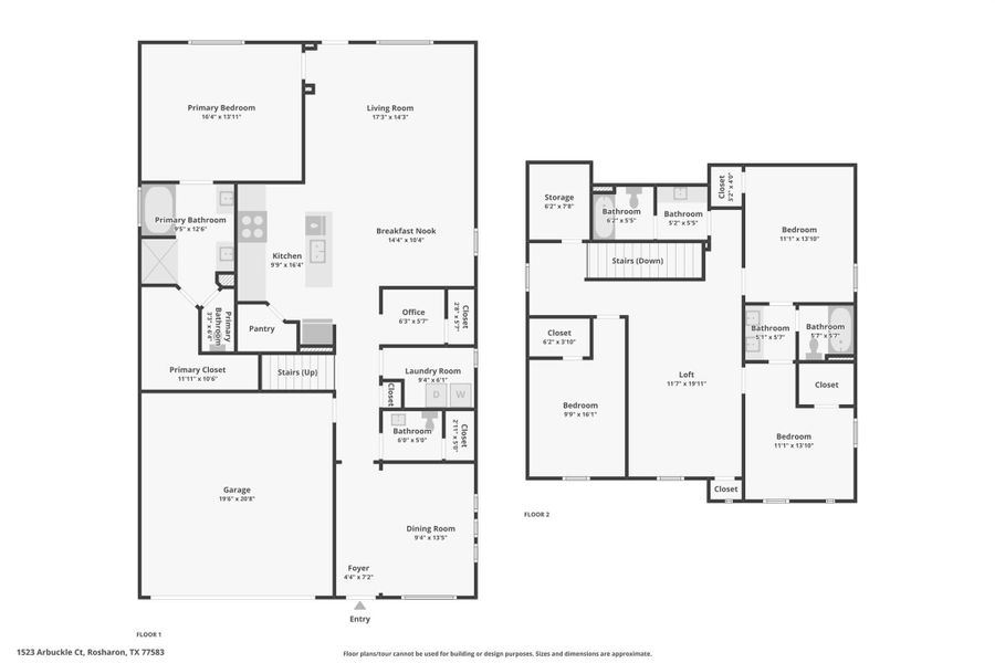 2D floor plan layout of this home in Massey Oaks Village, Pearland, TX (Image 2). 2D floor plan layout of this home in Massey Oaks Village, Pearland, TX (Image 2).