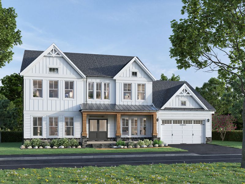 Representative exterior photo of a completed home built from the Lexington II by Caruso Homes in Rolling Meadows, Mooresville, NC (Image 28).