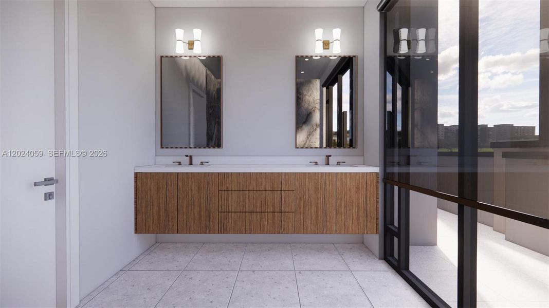 Furnished interior view inside a new home in , Miami (Image 5).