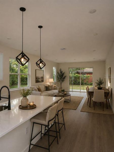 Furnished interior view inside a new home in , Orlando (Image 7). Furnished interior view inside a new home in , Orlando (Image 7).