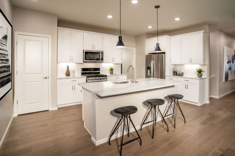 Furnished interior view inside a new home in Painted Prairie, Aurora (Image 3).