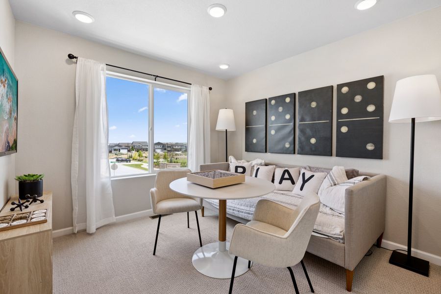 Representative furnished interior of a home built from the Biscayne by Risewell Homes in Spring Valley, Longmont (Image 7).