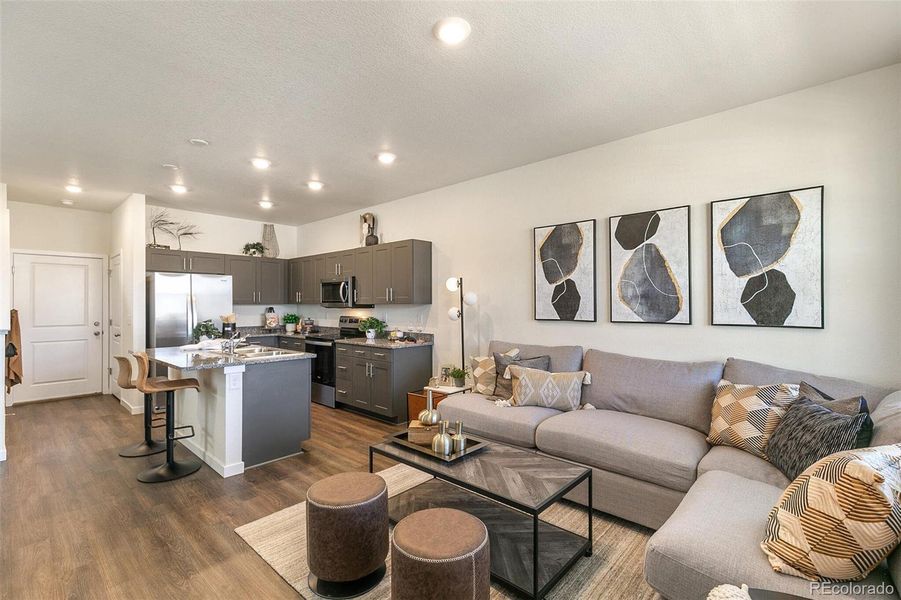 Furnished interior view inside a new home in Settlers Crossing, Commerce City (Image 11).