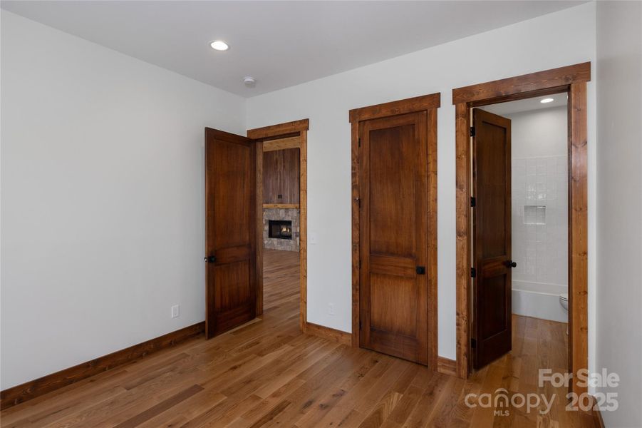 Main floor secondary bedroom and full bathroom