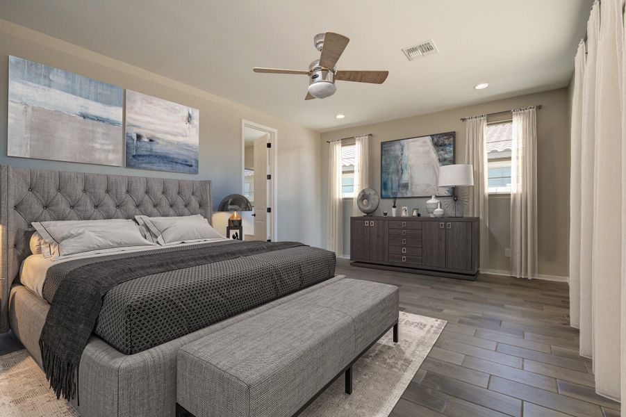 Representative furnished interior of a home built from the Irwin by Beazer Homes in Tirreno at IronWing: Tirreno, Litchfield Park (Image 5).