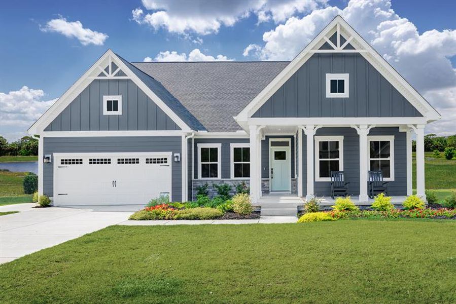 Representative exterior photo of a completed home built from the Savannah by Ryan Homes in Everly Estates, Spartanburg, SC (Image 1).