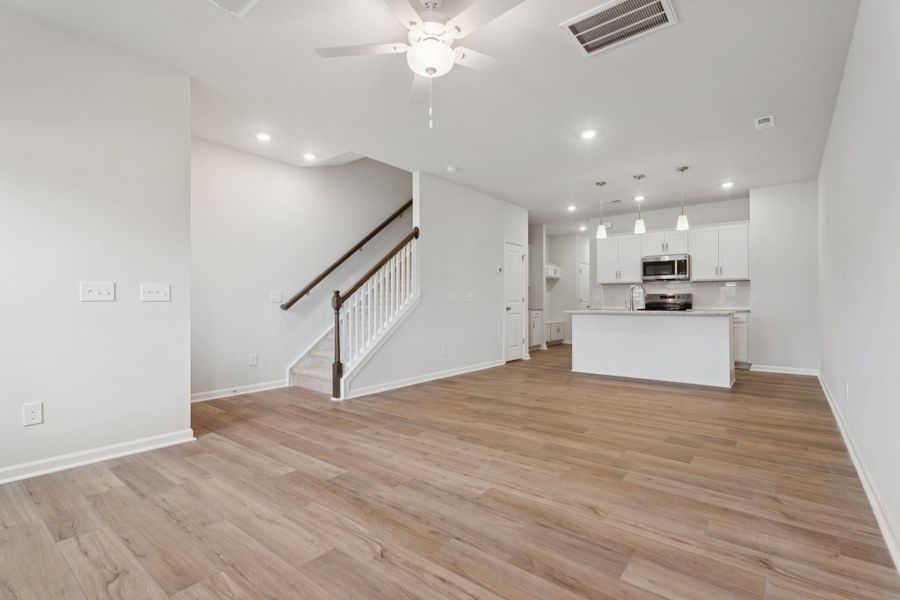 Spacious, unfurnished interior of a new home in Lakeview Village, Charlotte (Image 10). Spacious, unfurnished interior of a new home in Lakeview Village, Charlotte (Image 10).