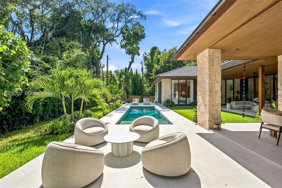 Exterior details and patio area of a home in , Miami (Image 25). Exterior details and patio area of a home in , Miami (Image 25).