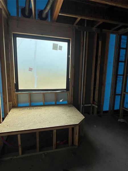 Main bathroom with both a soak tub and an enlarged main shower!