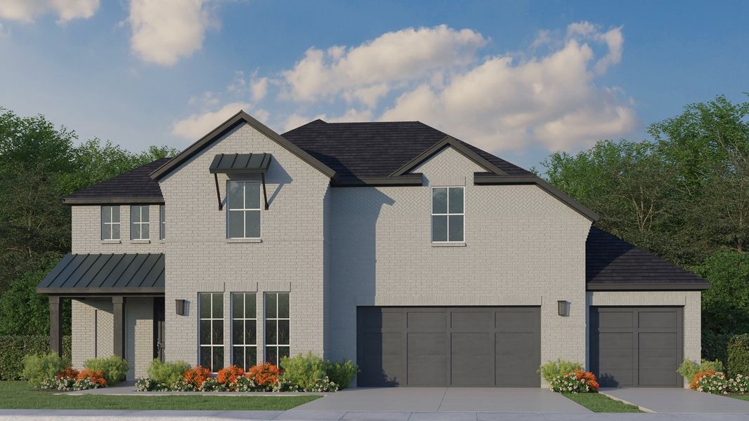 Plan 1687 Elevation D with 3 Car Garage Plan 1687 Elevation D with 3 Car Garage