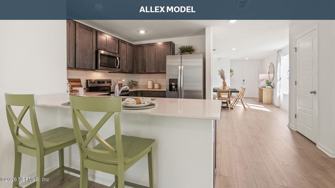 Furnished interior view inside a new home in Copes Landing, Jacksonville (Image 16).