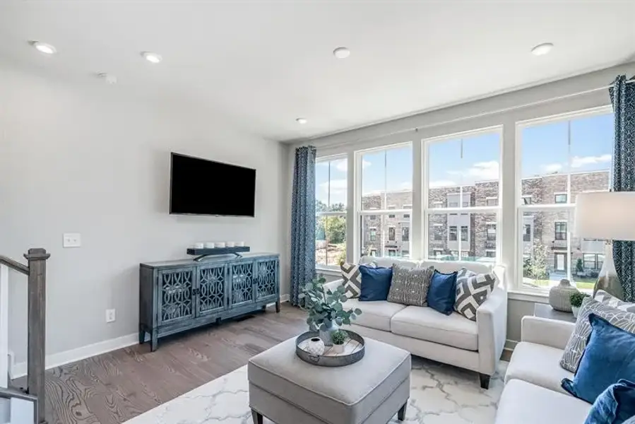 Representative furnished interior of a home built from the Clarendon 4 Story by Ryan Homes in Quinley, Charlotte (Image 10).