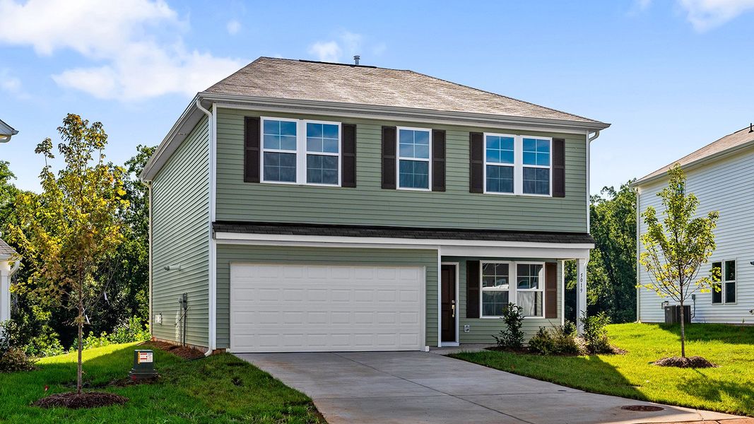 Front exterior of a new home in Bell West, Kernersville, NC, highlighting curb appeal (Image 2).