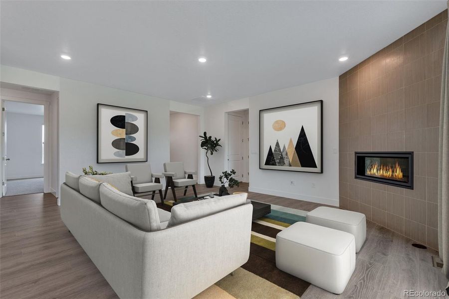 Furnished interior view inside a new home in Vantage, Berthoud (Image 3). Furnished interior view inside a new home in Vantage, Berthoud (Image 3).