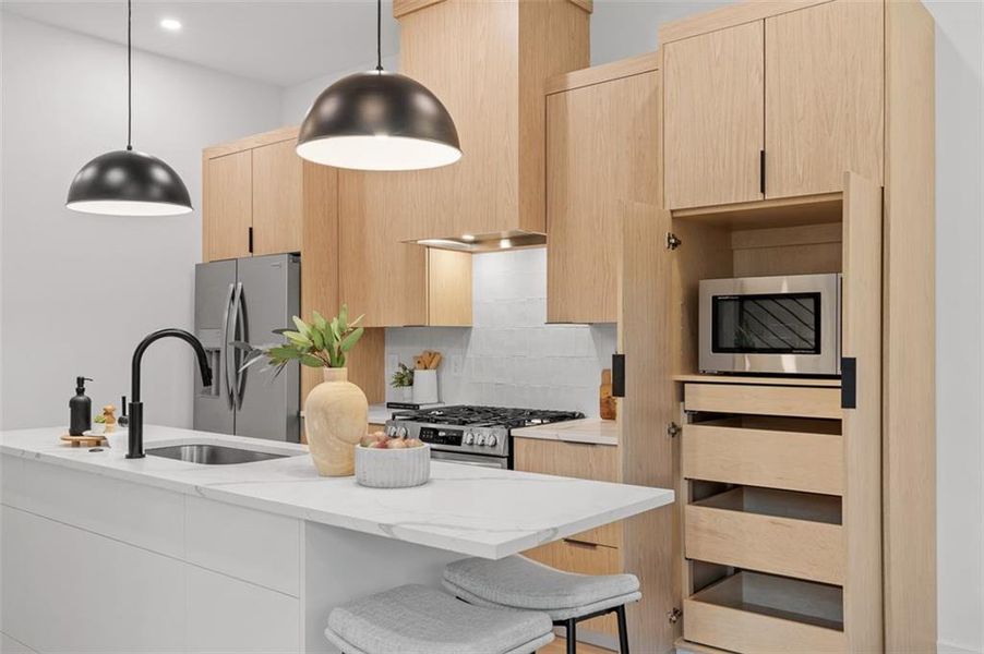 Furnished interior view inside a new home in , Atlanta (Image 15).