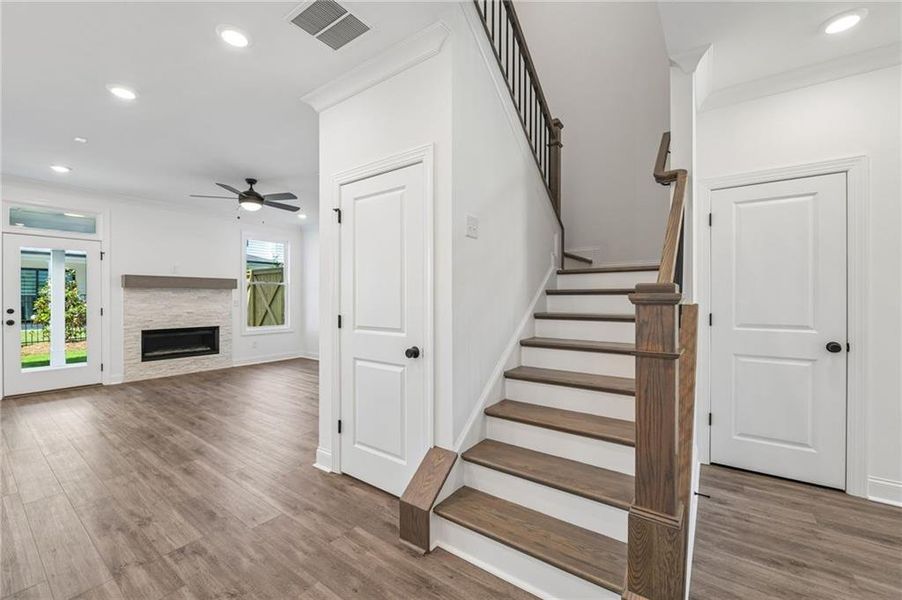 Spacious, unfurnished interior of a new home in Millcroft Townhomes, Buford (Image 22). Spacious, unfurnished interior of a new home in Millcroft Townhomes, Buford (Image 22).