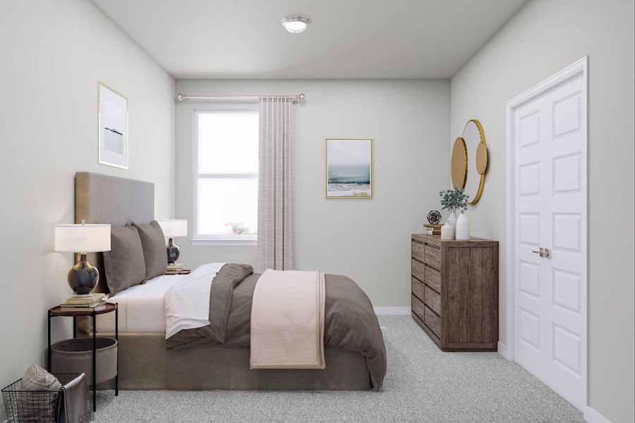 Furnished interior view inside a new home in Terrace Collection at Heritage, Dripping Springs (Image 19).