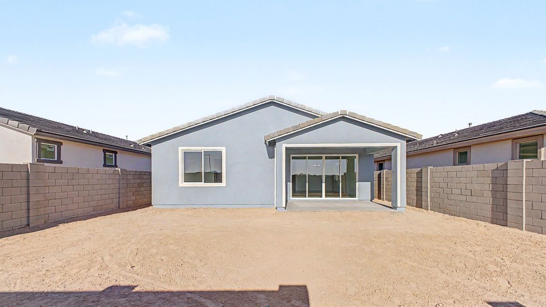 Exterior details and patio area of a home in Teravalis, Buckeye (Image 4). Exterior details and patio area of a home in Teravalis, Buckeye (Image 4).