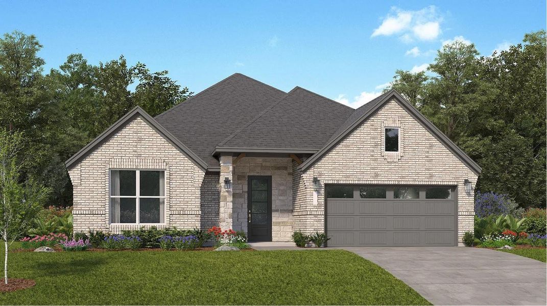 Front exterior of a new home in Kresston, Montgomery, TX, highlighting curb appeal (Image 1). Front exterior of a new home in Kresston, Montgomery, TX, highlighting curb appeal (Image 1).