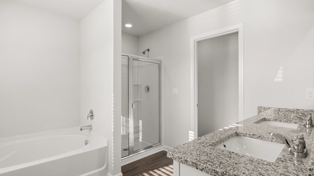 Representative furnished interior of a home built from the Somerset by D.R. Horton in Highland Hills, Graniteville (Image 6).