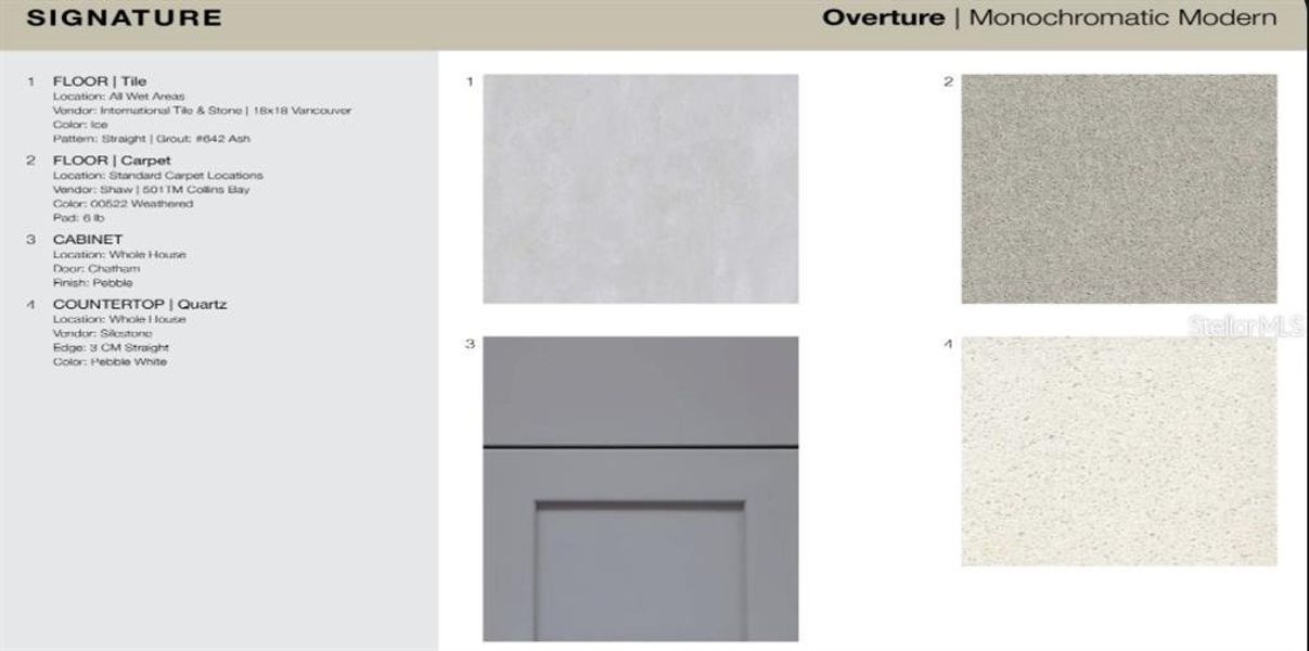 Sample of building materials used in homes in The Towns at Firethorn, Parrish (Image 22).