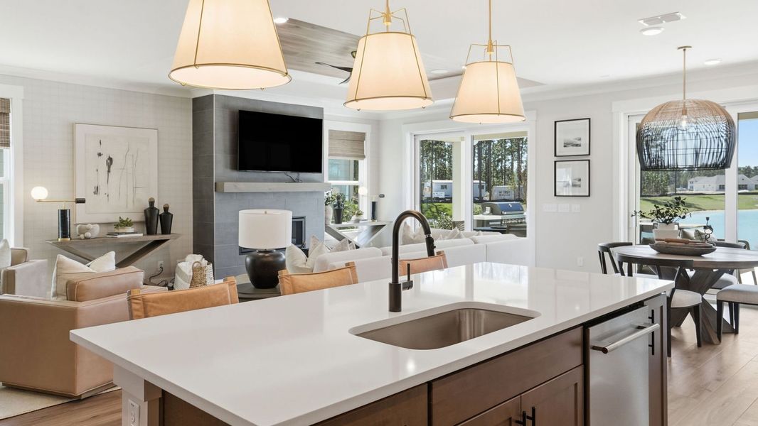 Representative furnished interior of a home built from the Mystique by Del Webb in Del Webb Point Hope, Charleston (Image 9).