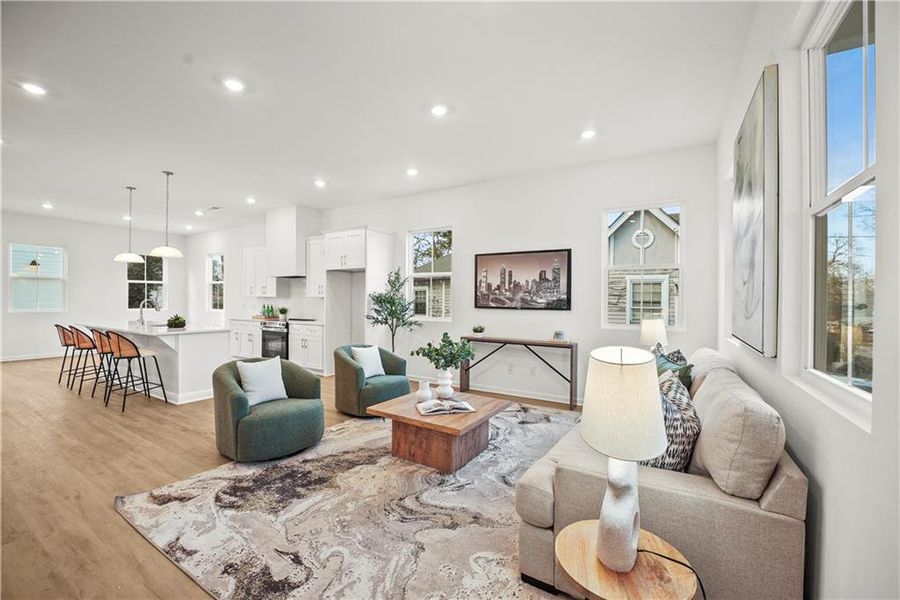 Furnished interior view inside a new home in , Atlanta (Image 6).