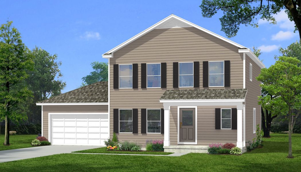 Representative exterior photo of a completed home built from the The Concord by Norfolk Homes in Individual Homes - Jackson County, Jackson, MI (Image 6). Representative exterior photo of a completed home built from the The Concord by Norfolk Homes in Individual Homes - Jackson County, Jackson, MI (Image 6).