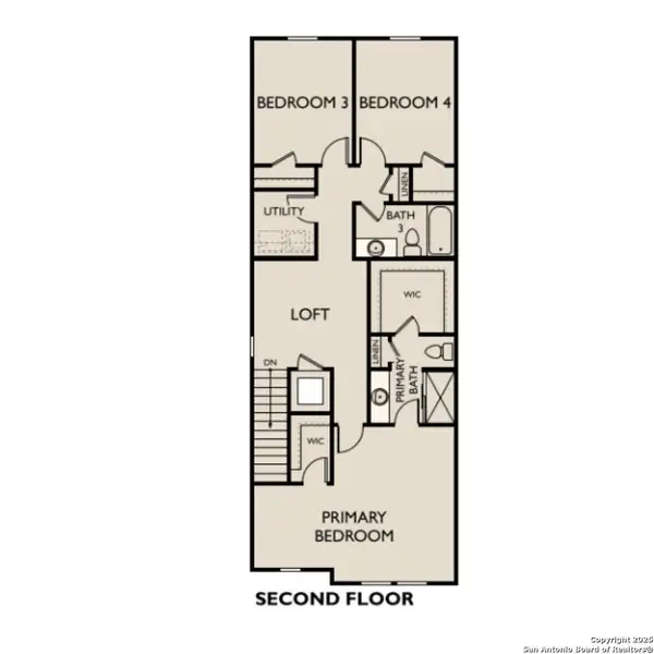 2D floor plan layout of this home in Sutton Farms, San Antonio, TX (Image 3).